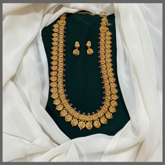 Beautiful Double Layer Lakshmi Haram In Nakshi - NH00233