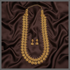 Beautiful Double Layer Lakshmi Haram In Nakshi - NH00233