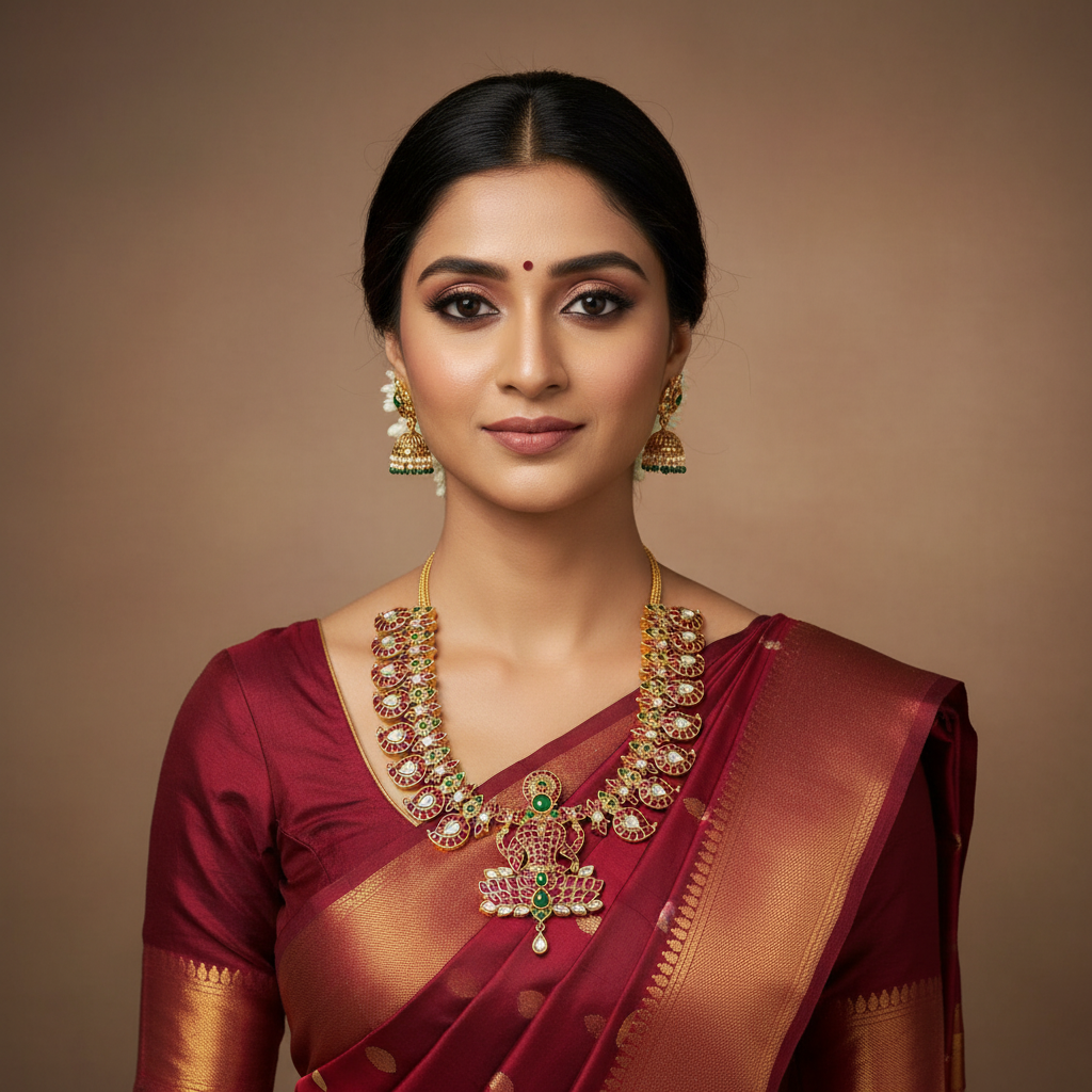 Grand Lakshmi Jadau Mango Set - KH00410