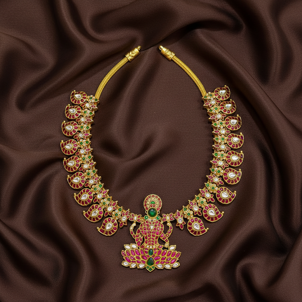 Grand Lakshmi Jadau Mango Set - KH00410