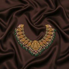 Beautiful Peacock with Lakshmi in Kundan - KN00238