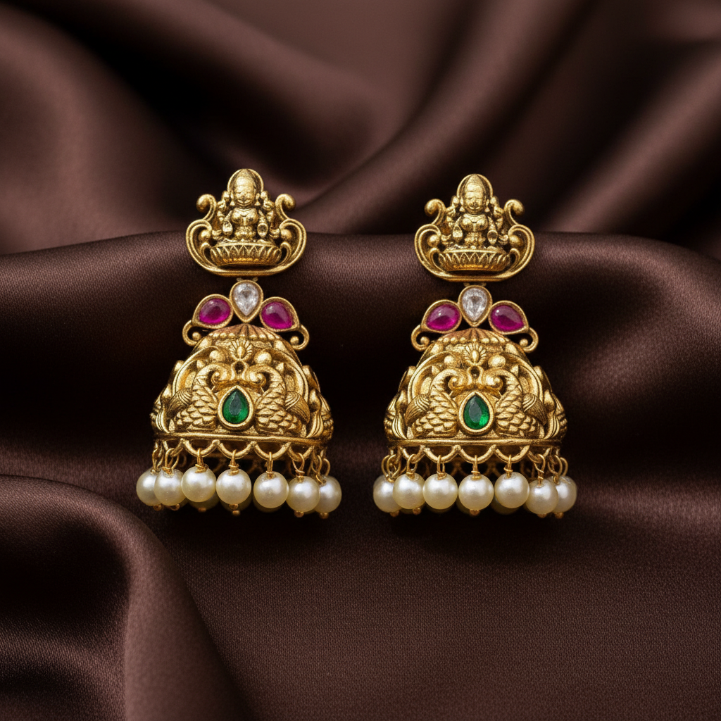 Jadau lakshmi Jhumki - KE00588