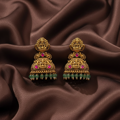 Jadau Lakahmi Nakshi Jhumkis - KE00579