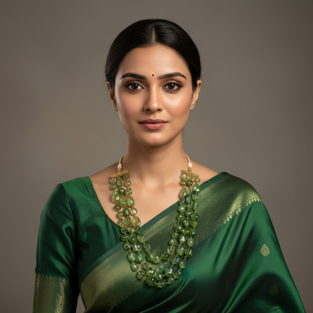 Beautiful 3 liner AD Crystal beads Haram - PB00622