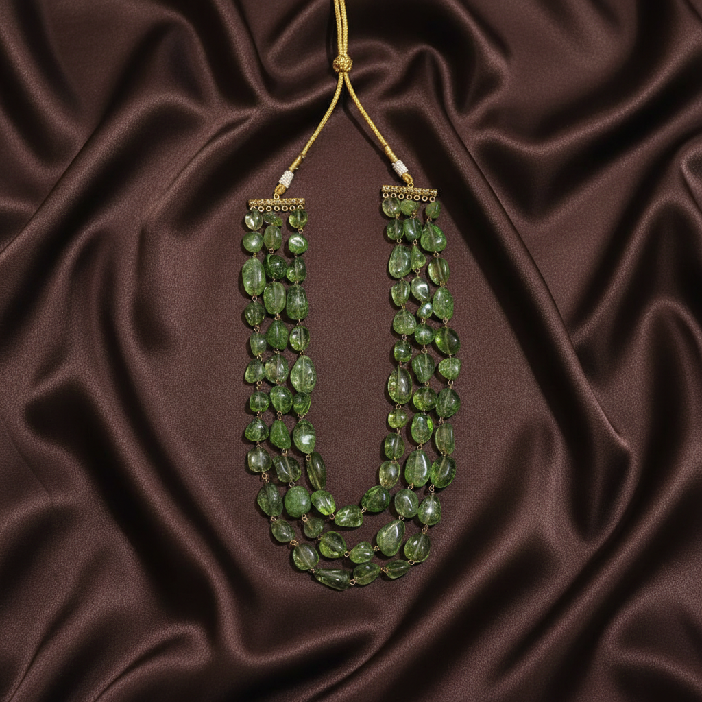 Beautiful 3 liner AD Crystal beads Haram - PB00622