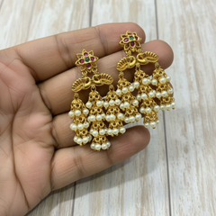 Nakshi 3 step earrings - NE00652