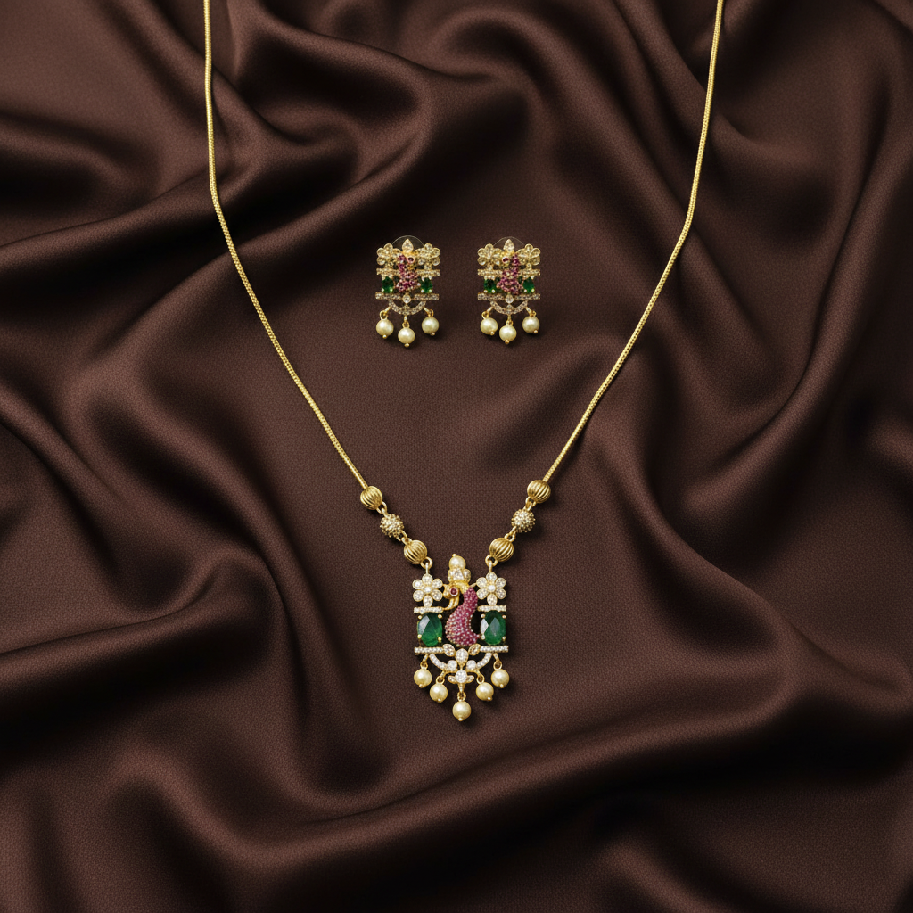Small Cute Peacock Necklace - NN00908
