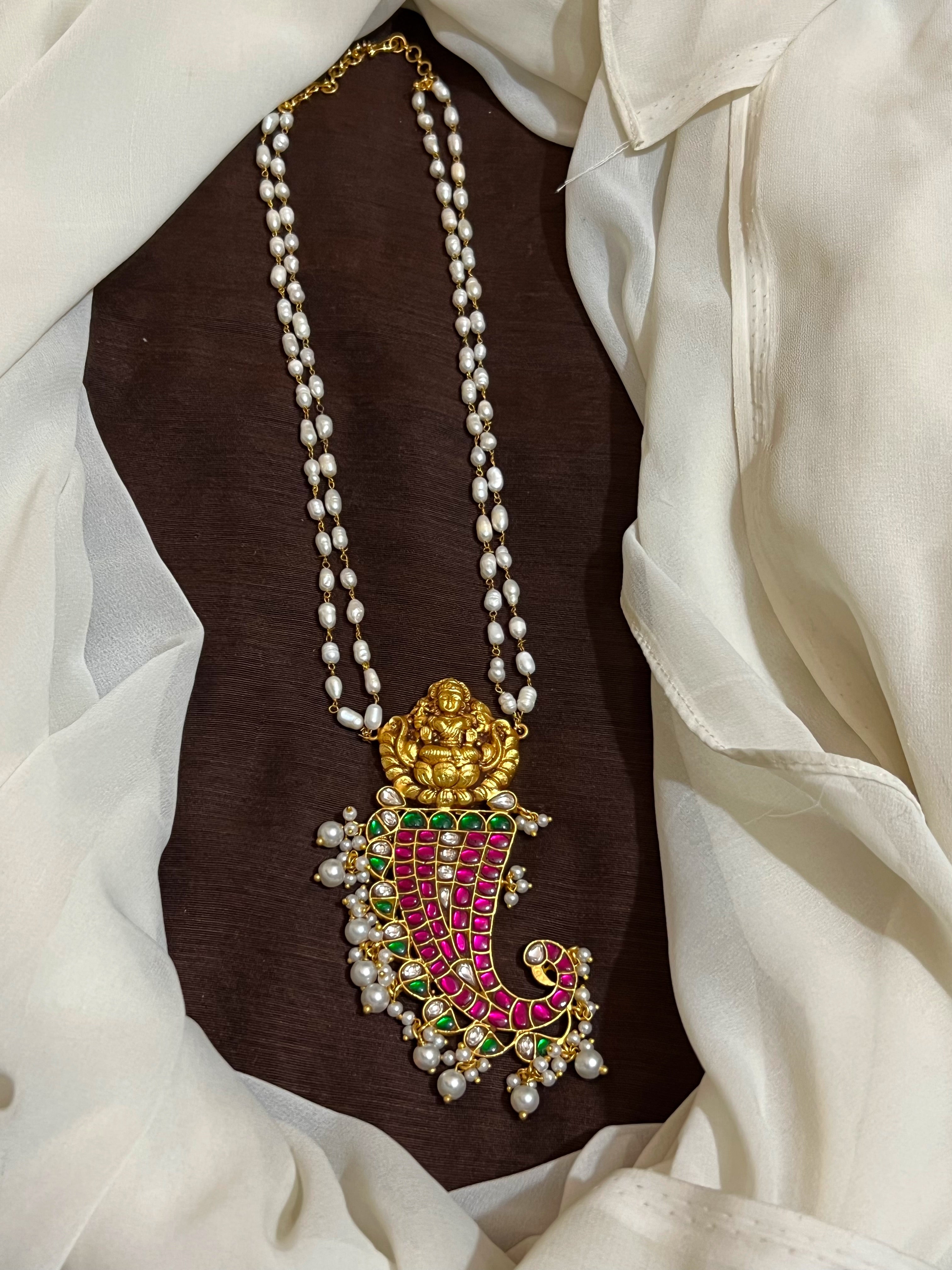 Jadau Puligoru With Original Pearls - PB00595