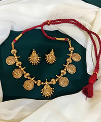 Lakshmi in Naskhi Necklace with Earring - NN00118