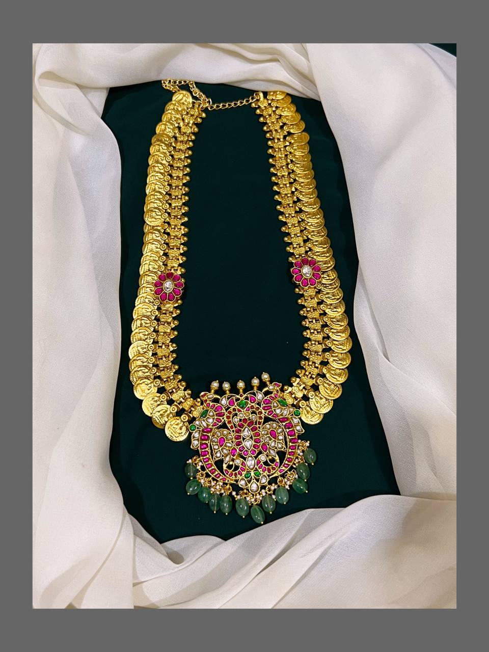 Kashu Mala with Peacock Pendent - KH00183