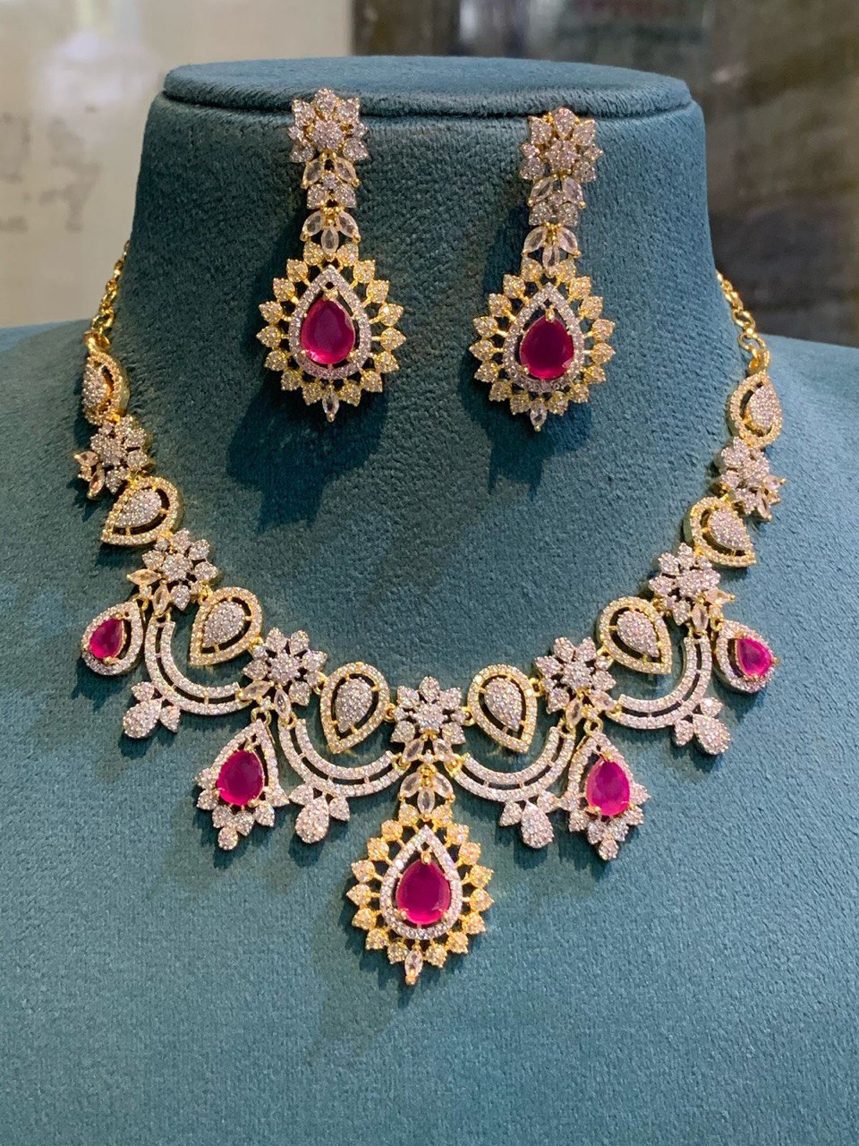 Ruby Diamond Designer Necklace - DN0030