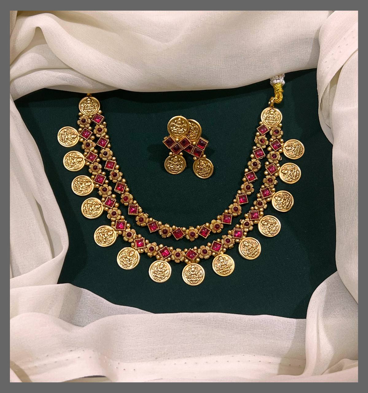 Double Layer Lakshmi Necklace - NN00472