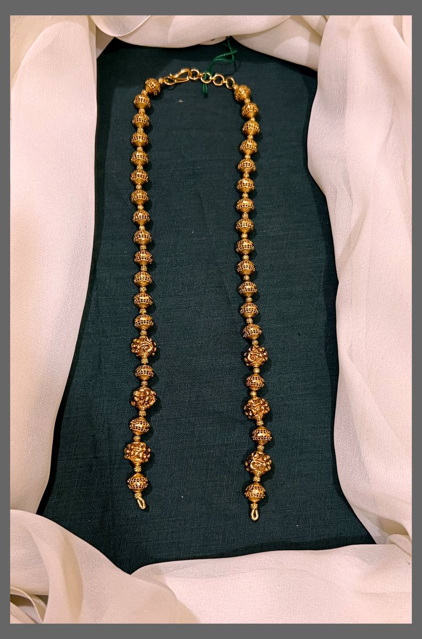 Nakshi front open Beautiful Double Size Beads Haram - PB00251