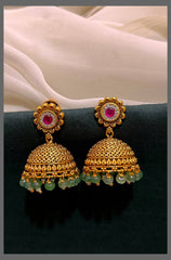 Jadau Temple Jhumki - KE00506