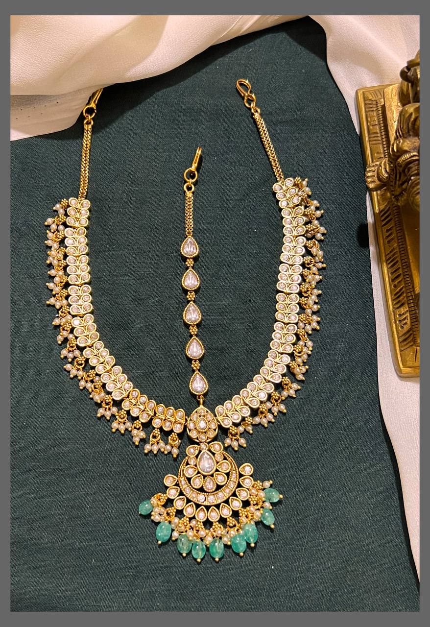 Nakshi Hair Accessory Emerald  - HA00161