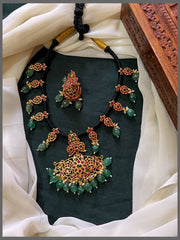 Multi Colour Mango Necklace in Black dori - BD00102