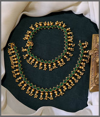 Stone and Pearl Payal in Kundan - PY007