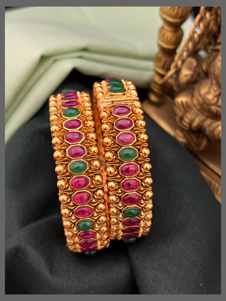 Rich Multi Colour Stone Bangle in Kundan - BG00614