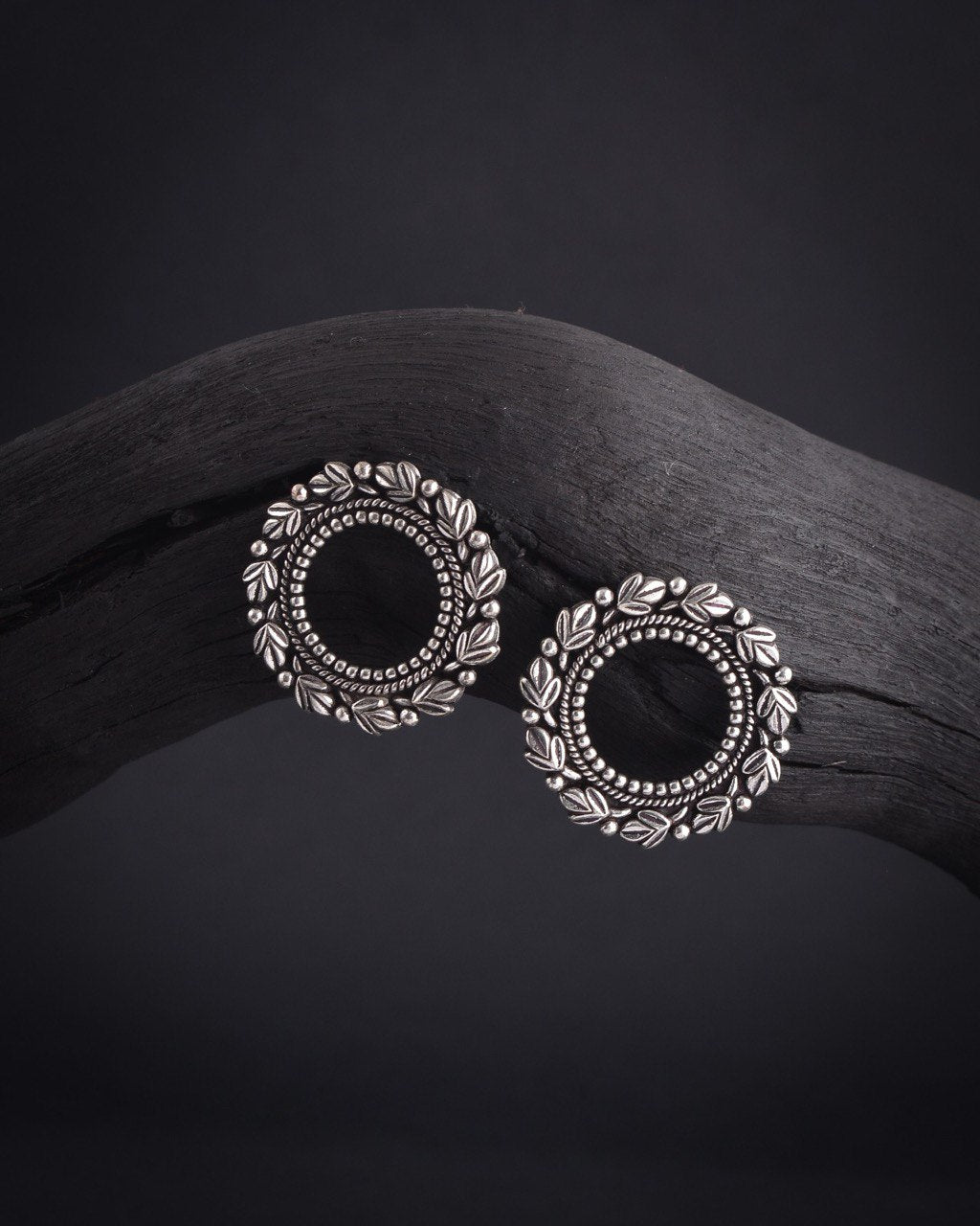 German Silver Designer Earrings - NE00628