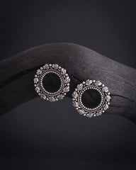 German Silver Designer Earrings - NE00628
