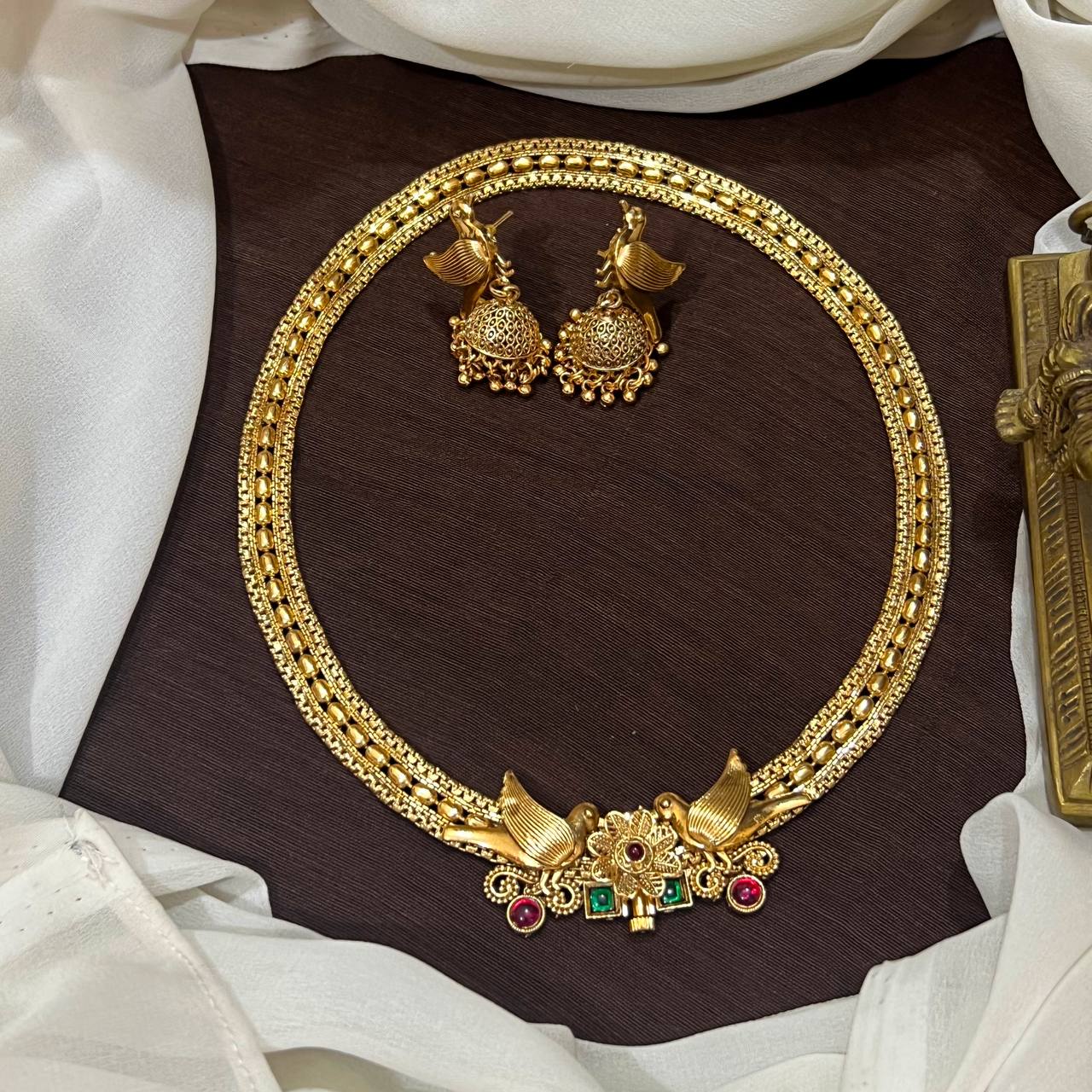 Designer Nanu Chain Front Open With Jhumkis - NN00913