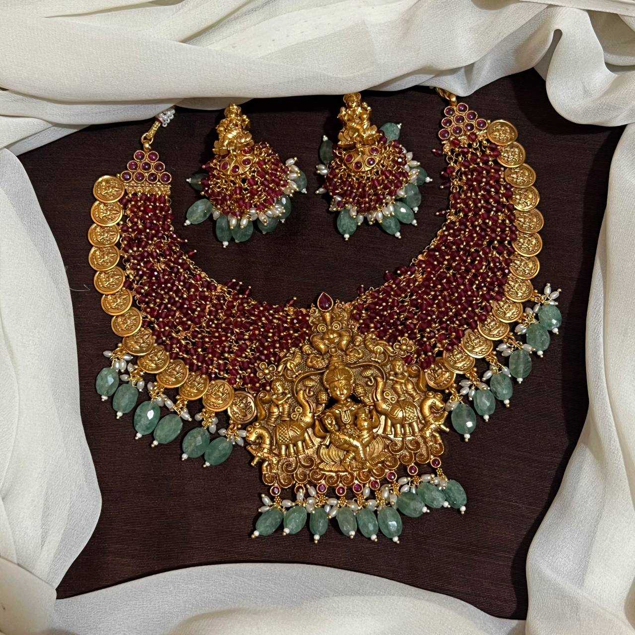 Ruby Grand Lakshmi Bridal Neckalce - NN00951