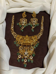Beautiful Double Step Pendant Lakshmi Necklace - NN00303