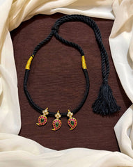 Cute 3 Jadau Mango Pendant Dori - BD007