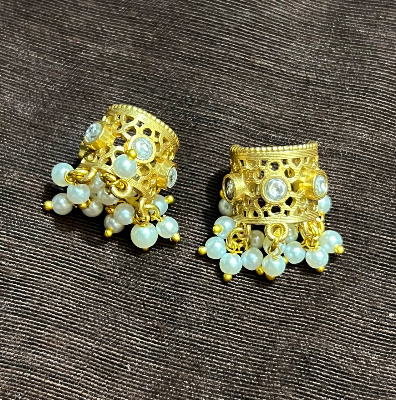 Jadau Round Pattern Bugadi with Pearls - BU0023