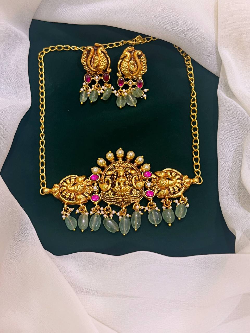 Ladau Kundan in Lakshmi Necklace - KN0082