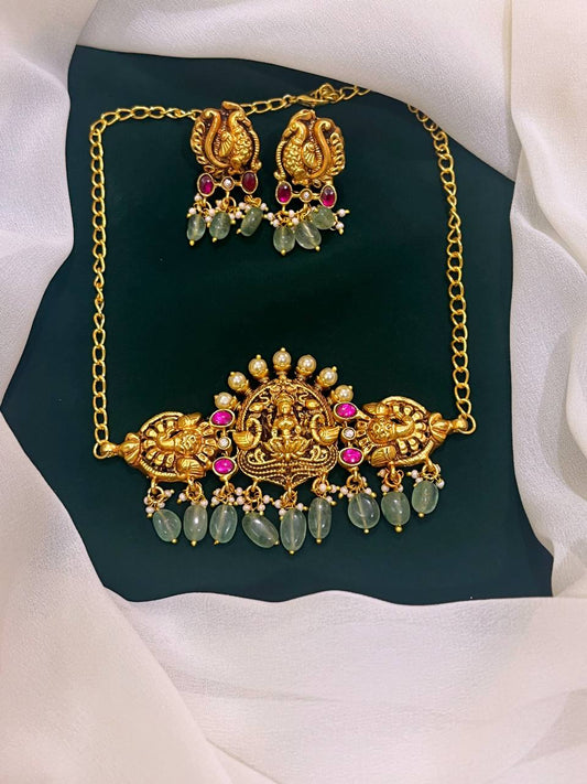 Ladau Kundan in Lakshmi Necklace - KN0082