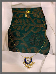 Invisible Chain With Blue Pendent - KN00425