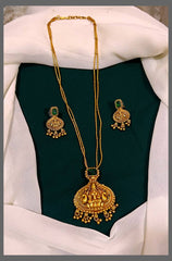 Double Layer Chain With Lakshmi Pendent - NN00476