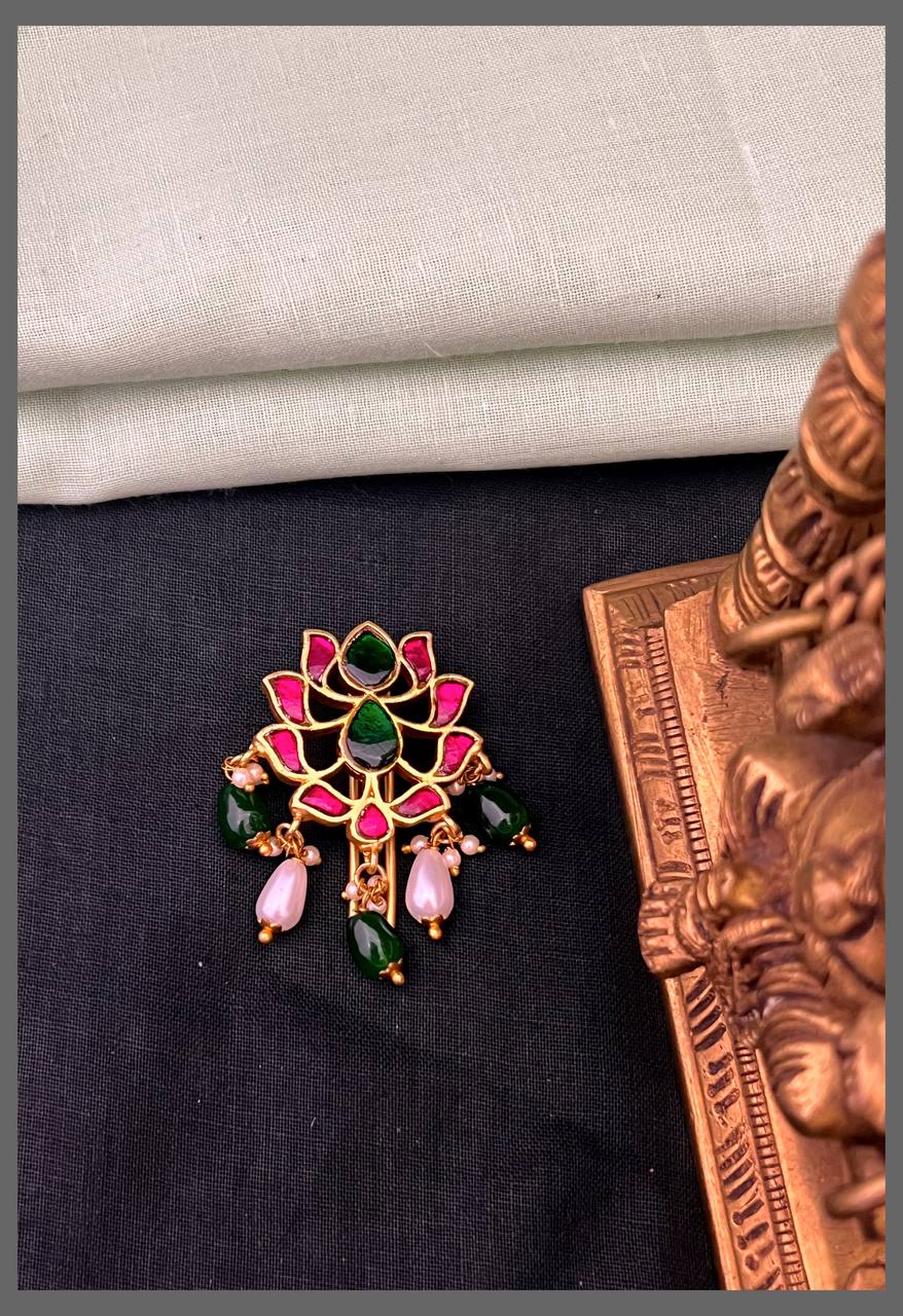 Multi Lotus Jada Billa in Kundan - HA00199