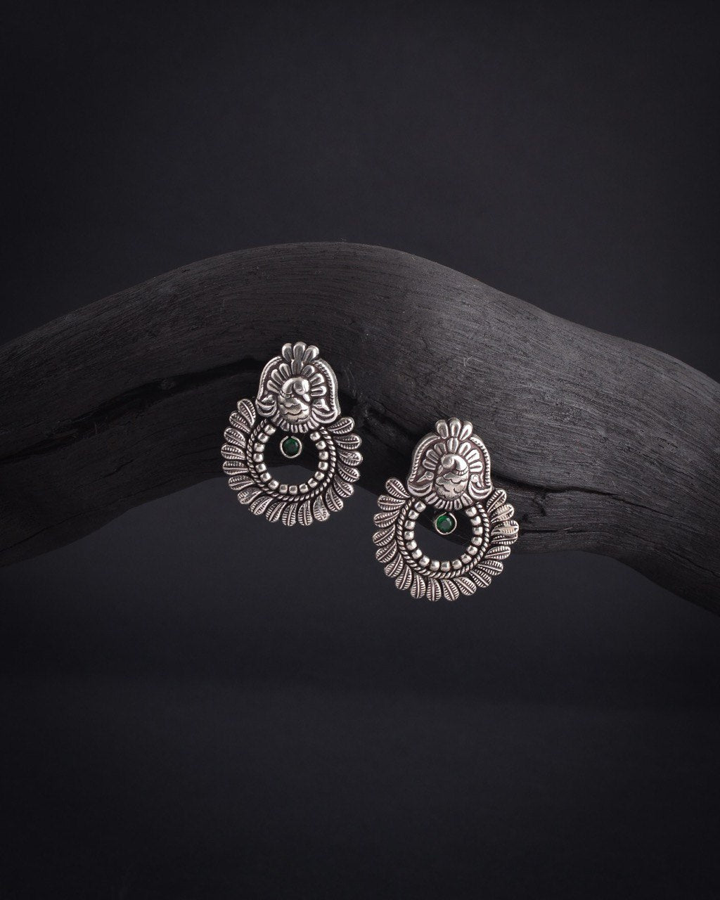 German Silver Designer Earrings - NE00628