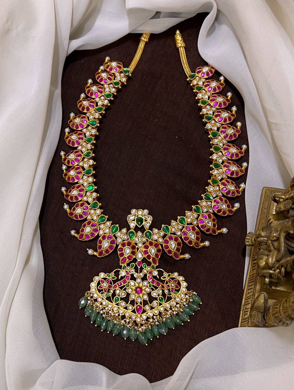 Jadau Mango Long Haram In Gold Polish - KH00396