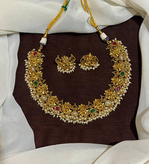 Ganesha necklace With Pearls - NN00709