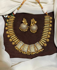 Nakshi Gold Painted Designer Neckalce - NN00341