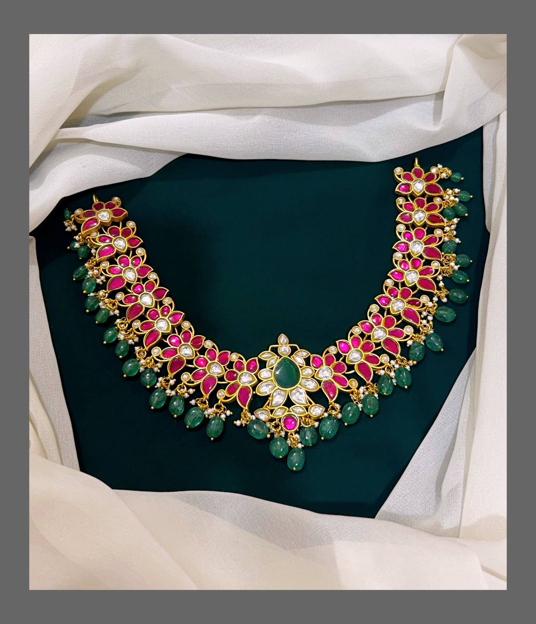 Beautiful Jadau Necklace - KN00227