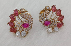 Victorian Peacock Studs - VE036