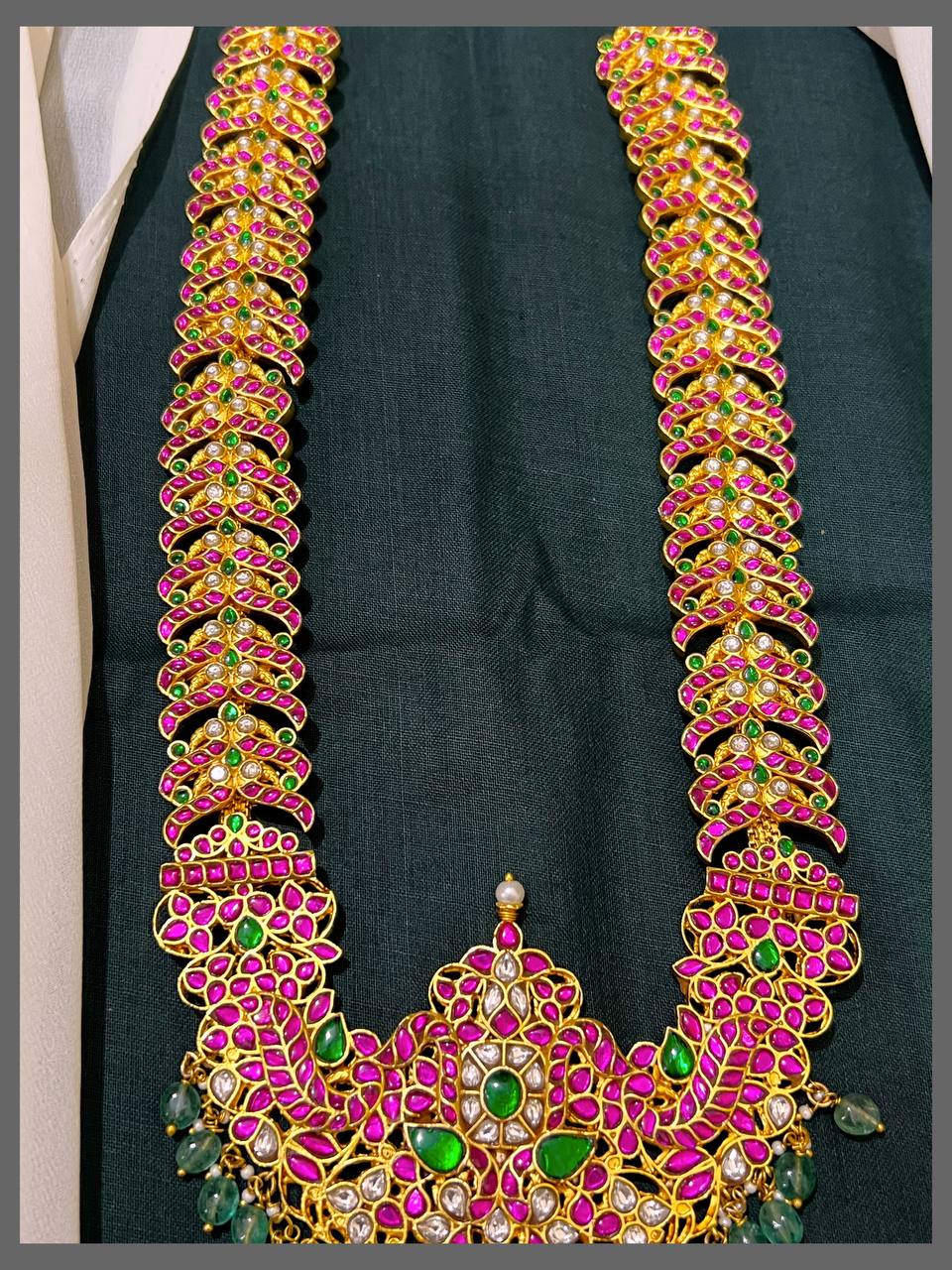 Jadau Peacock Long Haram - KH00296