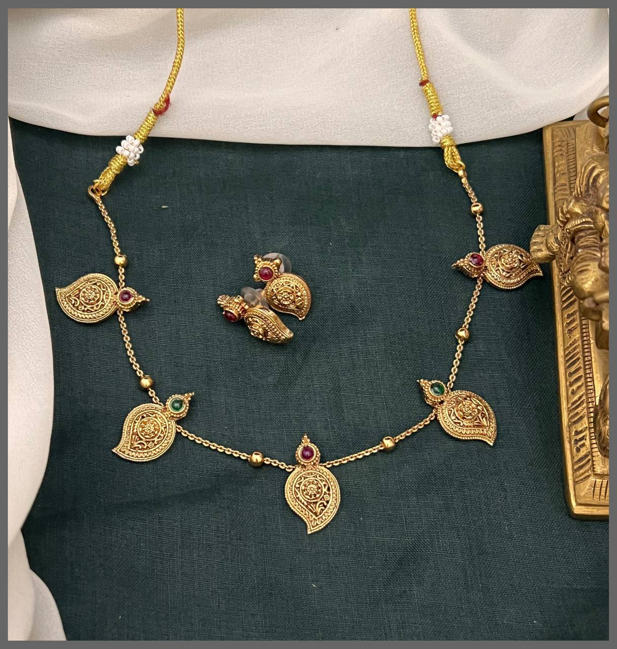Mango Pendant with Nakshi Necklace - NN00767