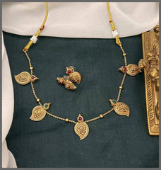 Mango Pendant with Nakshi Necklace - NN00767