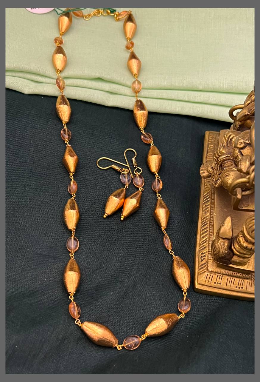 Beautiful Simple Gold Beads Haram - PB00545