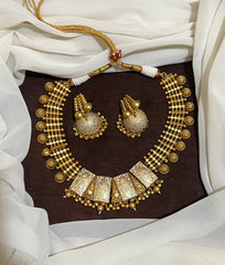 Nakshi Gold Painted Designer Neckalce - NN00341