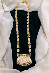 Lotus Pendent with Lotus Chain in Nakshi Haram - NH0089