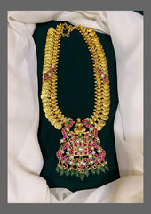 Kashu Mala with Lakhmi Pendent in Kundan - KH00186