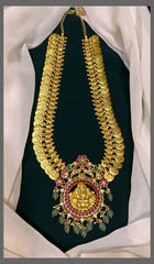 Kasu Haram With Jadau Peacock and Lakshmi Pendent In Kundan - KH00271