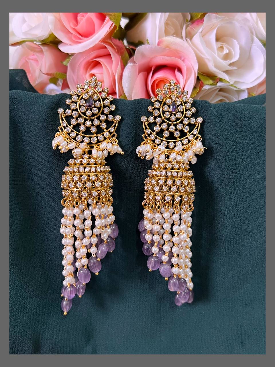 Beautiful Victorian White Stone Earring in Victor - VE0058