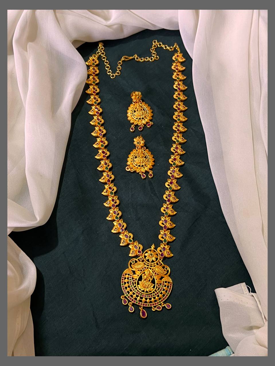 Lakshmi Pendant Haram in Nakshi - NN00580